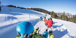 Tobogganing on Schatzberg | © Ski Juwel Alpbachtal Wildschönau / Shoot & Style Experience an unforgettable toboggan ride in Tyrol. | © Ski Juwel Alpbachtal Wildschönau / Shoot & Style